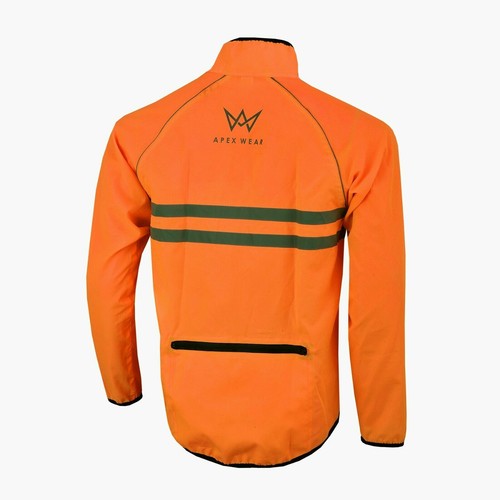 Mens Cycling Jacket High Visibility Waterproof Running Top Rain Coat S to 2XL - Picture 17 of 20