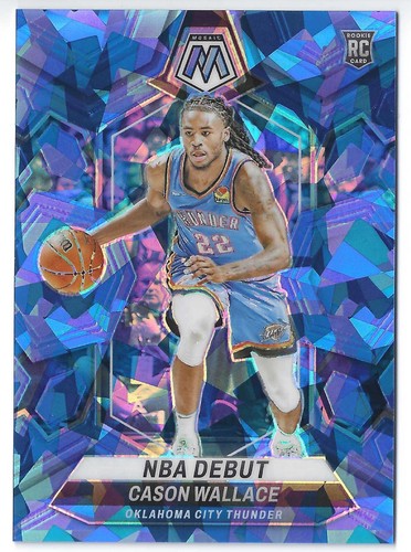 2023-24 Panini Mosaic CASON WALLACE Blue Ice /125 Rookie RC