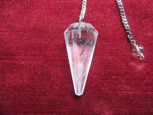 Esoterik, Edelsteine, Pendel Bergkristall 4,5 cm mit 15 cm Kettchen - Bild 2 von 2
