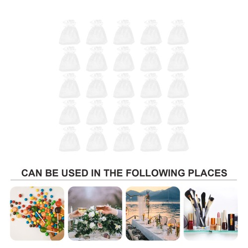 100 Pcs Jewelry Packaging Bag Mesh Candy Pouch Gift Bags for boutiques Party