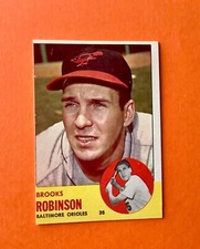 BROOKS ROBINSON-1963 TOPPS #345 EXCELLENT OC LEGENDARY 3RD BASEMAN HALL OF FAME