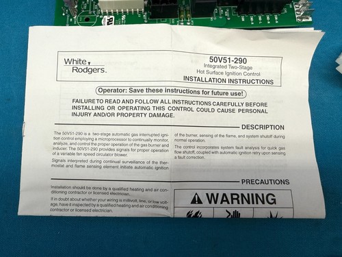White Rodgers 50V51-290 Goodman 2-Stage Furnace Circuit Control Board PCBBF107S - Picture 2 of 16