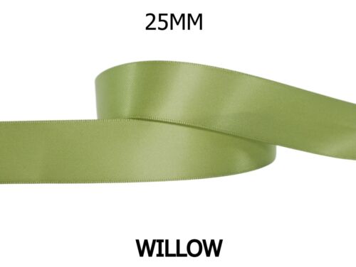 5yds ~~ 25mm Green Mint Moss Hunter Double Face Satin Ribbon 20 COLOURS U PICK - Picture 12 of 21