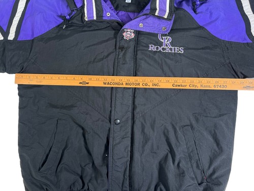 Colorado Rockies Baseball MLB STARTER Lined Removable Hood Jacket Men's XXL - Picture 9 of 18