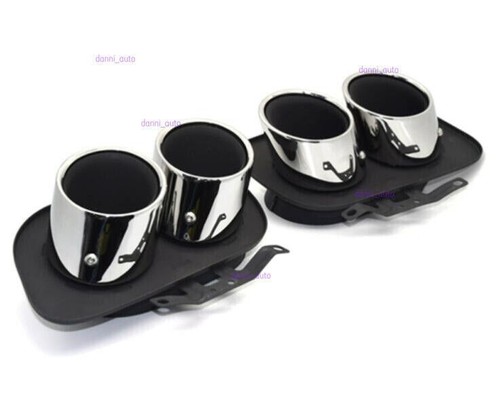 For Porsche 911 2019-2023 Silver Titanium Rear Exhaust Muffler Tip Tail Pipe - Picture 2 of 12
