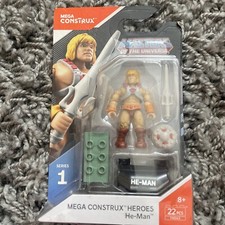 Masters of The Universe Mega Construx Heroes Series 1 He-Man Figure Box Has Wear