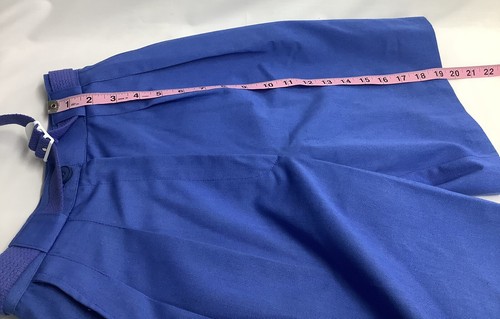 Waterville Shorts Womens 3/4 True Blue Belted Cotton Poly Vintage MFC230414/ShS1 - Picture 7 of 8
