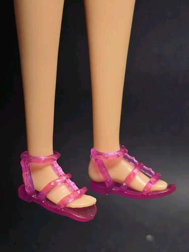 NEW! PINK CAGED STRAPPY SANDALS SHOES BARBIE FASHIONISTAS FASHION FOOTWEAR - Picture 3 of 5