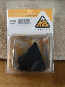 NEW K2 Brake Stopper // Brake Pad w screw for old vintage inline skates One 1