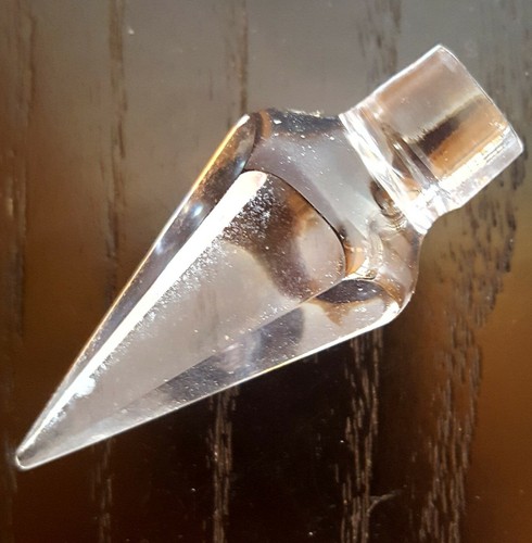 Botella de perfume vintage de cristal de plomo Oneida de los años 80 cortada y soplada a mano ~ Corea - Imagen 7 de 8