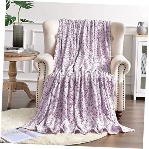 Flannel Fleece Throw Blanket Super Soft Lightweight 60"X80" Lavender