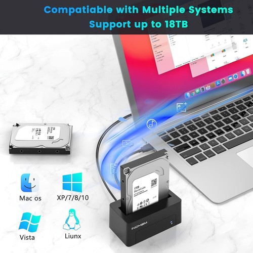 Plug and Play SAS/SATA Hard Drive Docking Station with 5Gbps Transfer Speed - Picture 6 of 9