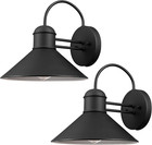 44165 1-Light Outdoor Wall Sconce, 2-Pack, Weatherproof, Black Finish, Outdoor L