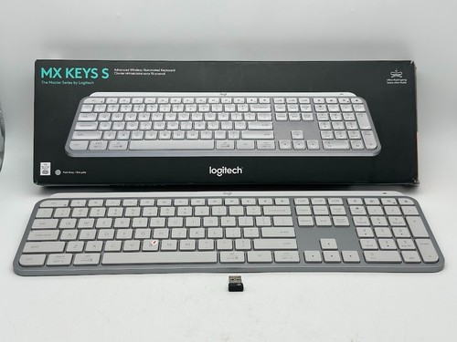 Klawiatura bezprzewodowa Logitech MX Keys S - jasnoszara (920-011559) - Zdjęcie 2 z 9
