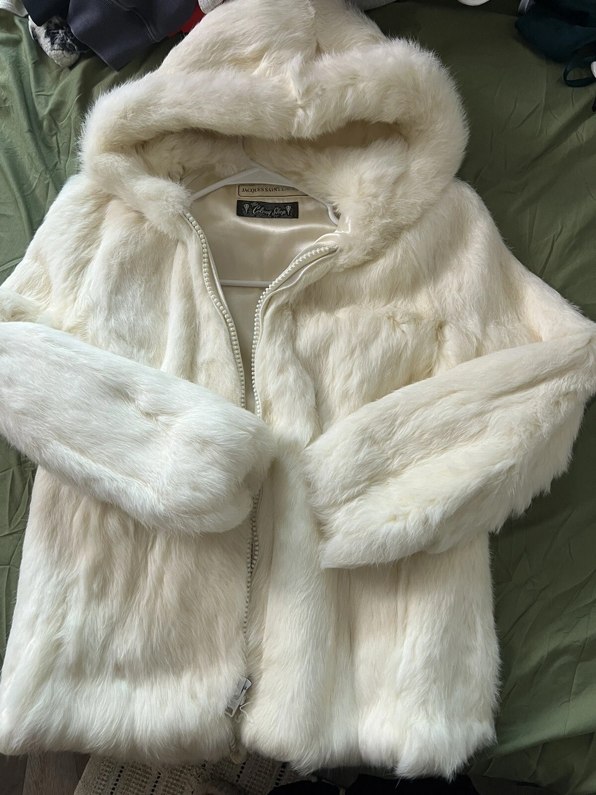 SAINT LAURENT (YSL) Cappotto pelliccia di coniglio Jacques saint Laurent vintage