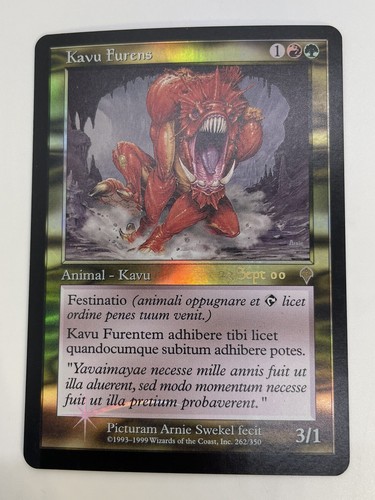 MTG Magic The Gathering Kavu Furens Foil Latin Invasion Pre-Release WotC -NM