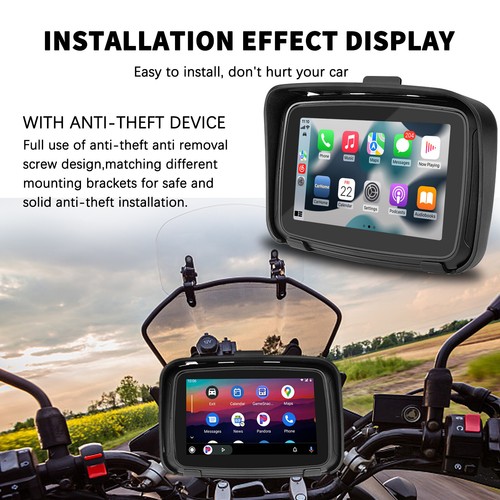 5 Inch Waterproof Wireless Android Auto Carplay Screen for Motorcycle 2+32GB - Picture 5 of 9