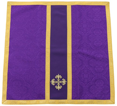 Violette Römische Kasel Messgewand mit Stola Manipel Bursa Kelchvelum R715F25 - Bild 4 von 6