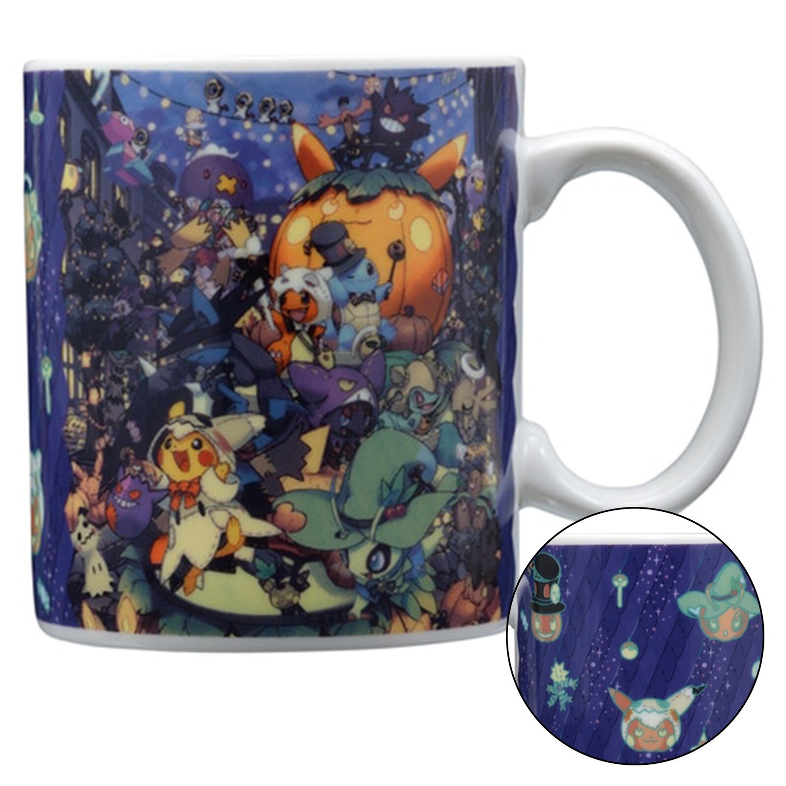 Pokemon Center Halloween Festival Taza Pikachu Celebi Pumpkin 2019 Limited Nuevo