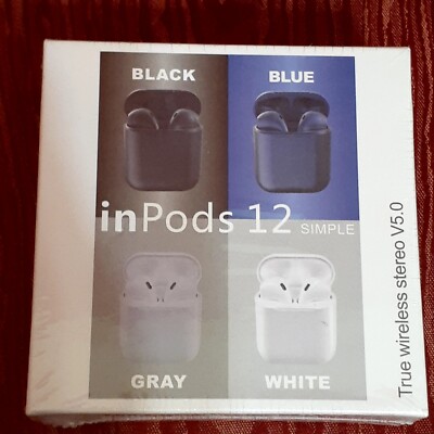 inPods 12 Android iOS BT Wireless White Headphones