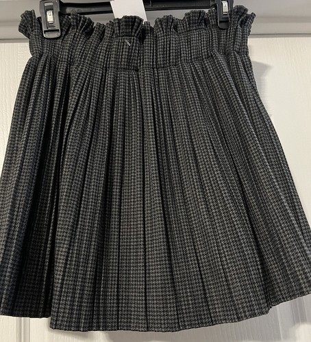 Zara Skort Skirt Women S Gray Pleated Mini Elastic Waist Gothic Grunge Anime Y2K - Picture 2 of 19