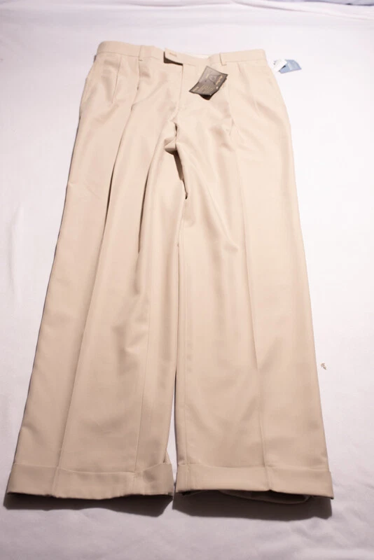NEW Alan Flusser Golf Performance Pleated Pants Mens Size 36 x 34