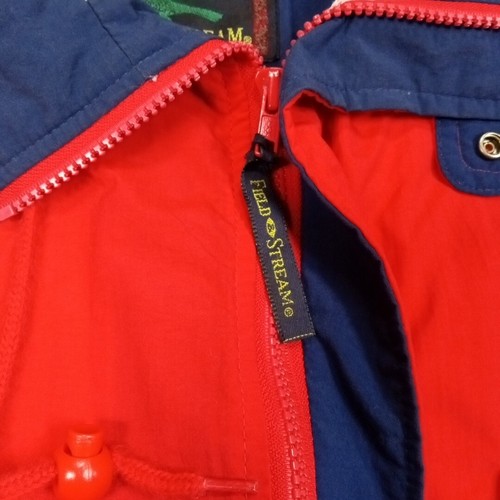Vintage Field Stream Mens Rain Jacket Red L Waterproof Windproof Vented Pockets - Picture 6 of 19