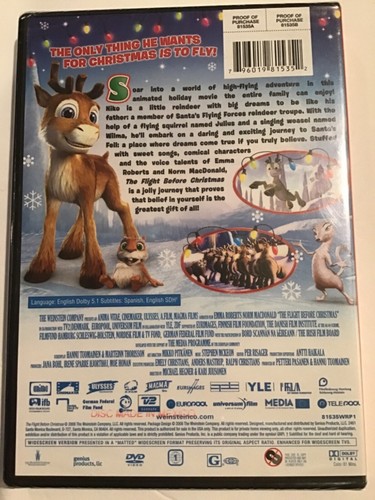 The Flight Before Christmas (DVD, 2008) New - Unopened - Imagen 3 de 3