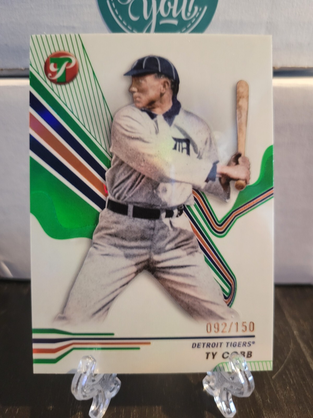 2024 Topps Pristine - #47 Ty Cobb Green Refractor /150