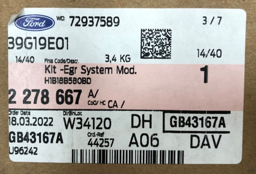 Genuine Ford Fiesta CCN 2013 - 2019 System Modification Service Kit 2278667 - Picture 3 of 3