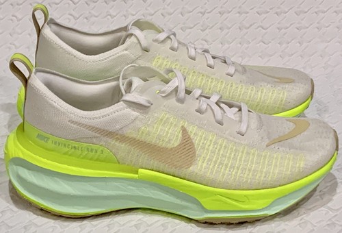 NIKE ZoomX Invincible Flyknit 3 White Volt Training Running Shoes NEW Mens Sz 8 - Picture 2 of 15
