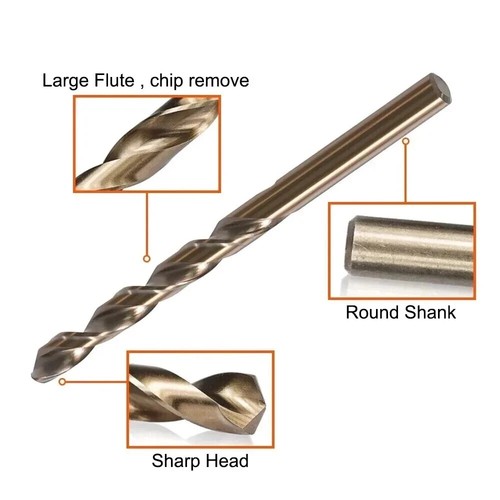 HSS Jobber Drill Bits Gold Cobalt 1mm-10mm Ideal for Stainless & Hard Steel - Bild 15 von 15