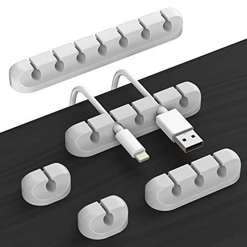 Desk Accessories for Charging Organizer - 5 Packs Computer Desk Grey