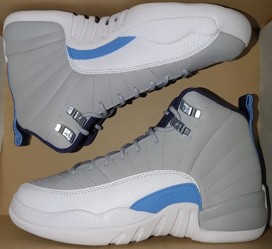 4Y Air Jordan 12 Retro Grey Blue DS 1 3 5 6 7 8 9 10 11 13 14 UNC