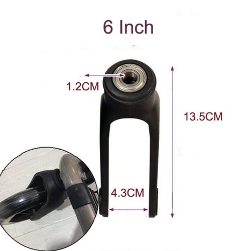 Accesorios horquilla delantera silla de ruedas negro para sillas de ruedas ruedas lisas ancianos - Imagen 6 de 15