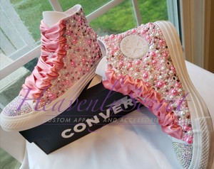 custom white converse high tops