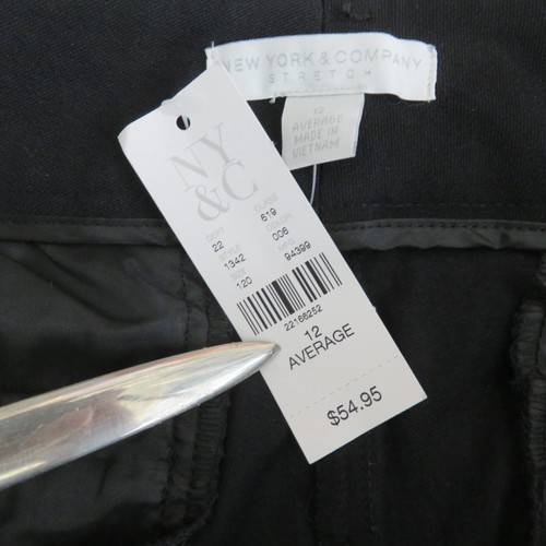 NY & Co Pants Size 12 Black Bootcut Audrey Stretch NWT New York Cotton Blend - Picture 8 of 11