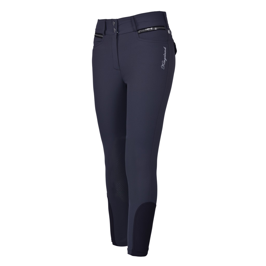 Kings ' women breeches Kadi grey knee grip high waist slim fit stretch with sequ Kings ' women breeches Kadi grey knee grip high waist slim fit stretch with sequ