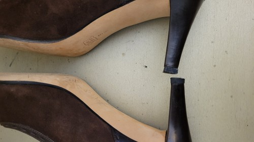 Van Eli Brown Leather And Suede Pumps Size 9N - Picture 9 of 10