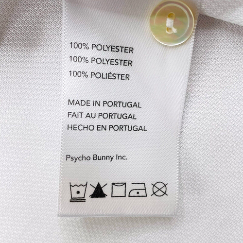 Psycho Bunny Poloshirt Herren Gr. 3XL (9) Weiß Crosby Sport Logo Kurzarm Neu - Bild 7 von 9