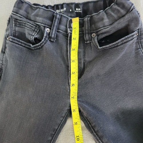 Old Navy 360 Stretch Slim Built-in Tough Jeans Black Kids Size 7 - Picture 11 of 13