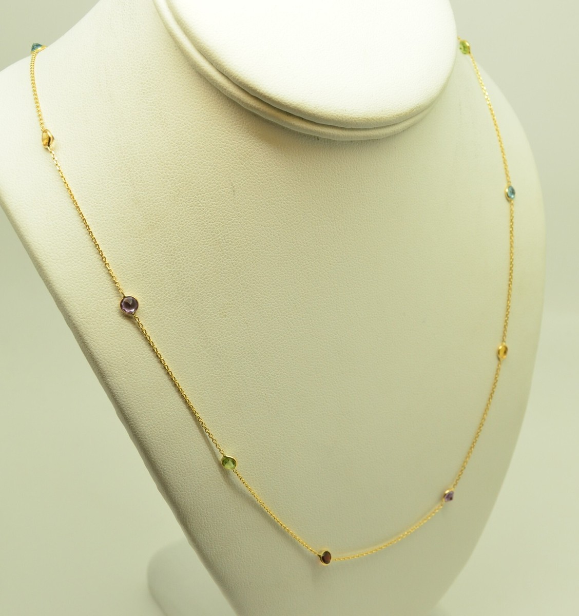 [STONE HENgE] 韓国☆14K Gold☆U0106 Necklace 14k Yellow Gold Unique Chain With Amethyst Stone Necklace