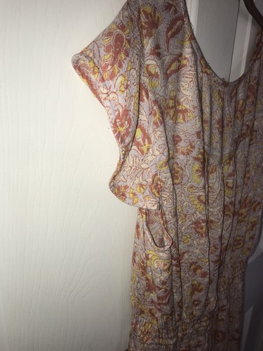 Lucky Brand Womens Boho Cottagecore Maxi Dress Size M Floral Paisley - Picture 7 of 12