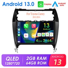 QLED 2GB+64GB Android 13 Carplay Car Stereo Radio For 2012-2014 Toyota Camry GPS
