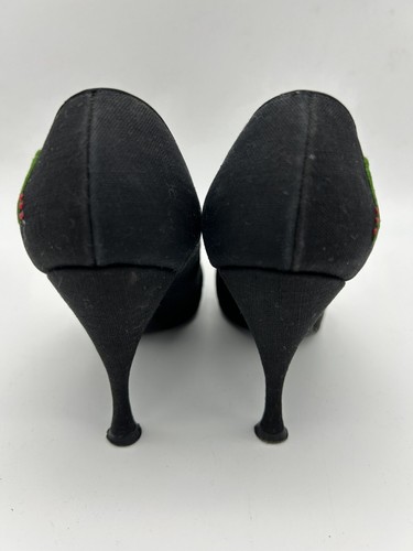 Décolleté vintage Dayton's I.Miller nere con rose rosse 6,5 AAA - Foto 4 di 6