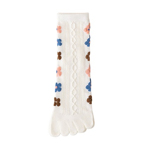 Split Toe Socks Five Finger Cotton Socks Spring Autumn Breathable Crew Socks - Picture 26 of 26