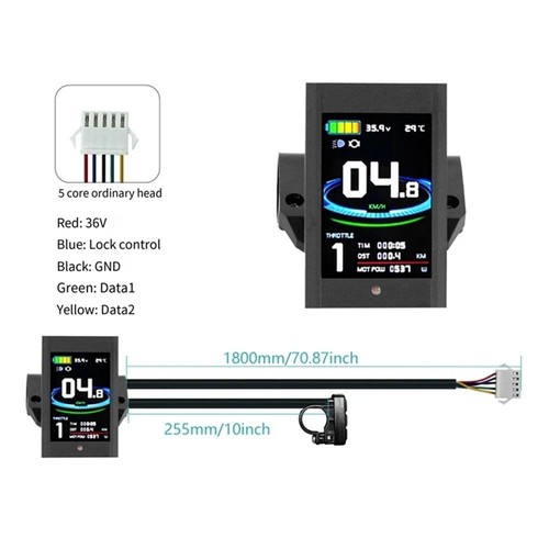 E-Bike 36V/48V KT 15A Controller/LCD Display Meter/Thumb throttle/PAS/ Light Kit - Picture 22 of 24
