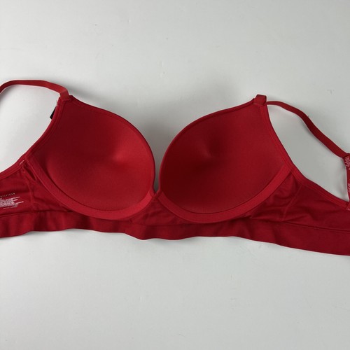 Tommy Hilfiger Women's Bra Size 34B T-Shirt Push Up Logo Padded Red B34 - Picture 4 of 14