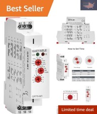 16A Multifunction Time Relay with 10 Function Choices AC/DC12V-240V Relay-M1,...