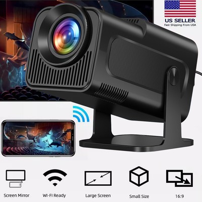 4K Mini Projector Portable LCD 1080P WiFi Bluetooth Home Cinema Phone Projection